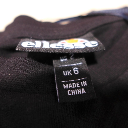 3115 - Five women's black Ellesse T-shirts - UK size 6  * this lot is subject to VAT