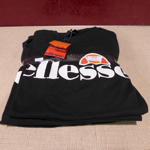 3118 - Five women's black Ellesse T-shirts - UK size 8  * this lot is subject to VAT