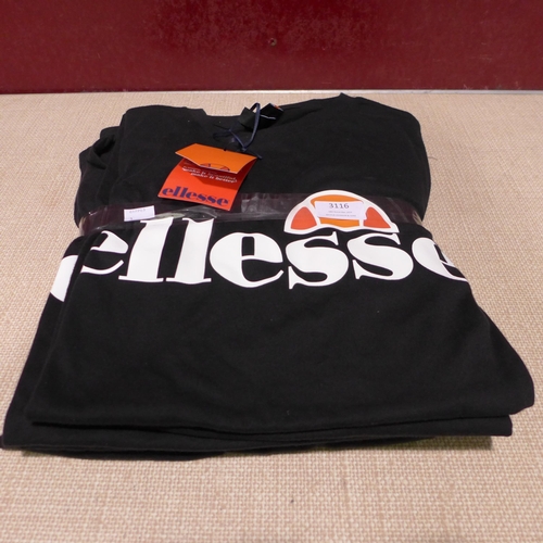 3119 - Five women's black Ellesse T-shirts - UK size 8  * this lot is subject to VAT