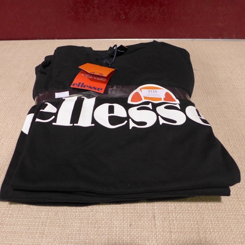 3120 - Five women's black Ellesse T-shirts - UK size 8  * this lot is subject to VAT