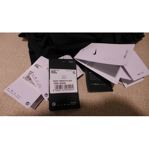 3122 - Nine Men's black Nike Dri-fit T-shirts - size XXL  * this lot is subject to VAT