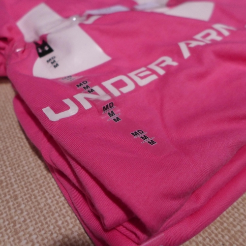 3127 - Five women's pink Under Armour T-shirts - size M  * this lot is subject to VAT