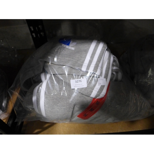 3276 - Five pairs of men's grey Adidas shorts - mixed size * this lot is subject to VAT