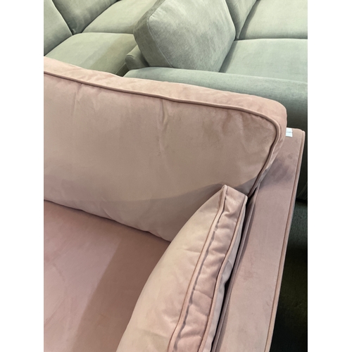 1473 - A Barker and Stonehouse cherry blossom velvet upholstered three seater sofa RRP £1499