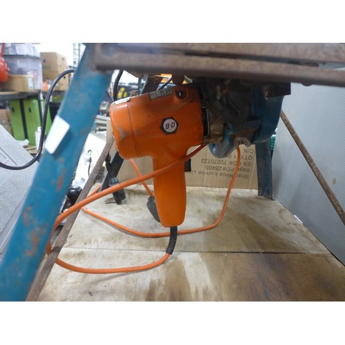 2019 - 5 Power tools; table saw, Power Devil drill, Black & Decker electric screwdriver