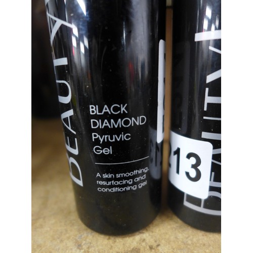 2078A - A Beauty Lab black diamond ruby mask (120ml) and Beauty Lab black diamond 200ml conainer of pyruvic ... 