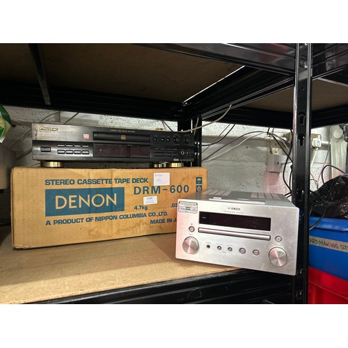 2189 - A Denon (DRM-600) stereo tape deck, Pioneer (PDR-609) CD player and Yamaha DAB CD player