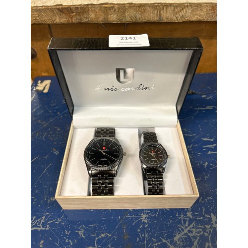 2141 - A pair of Lois Cardini watches and a pair of Denacci watches