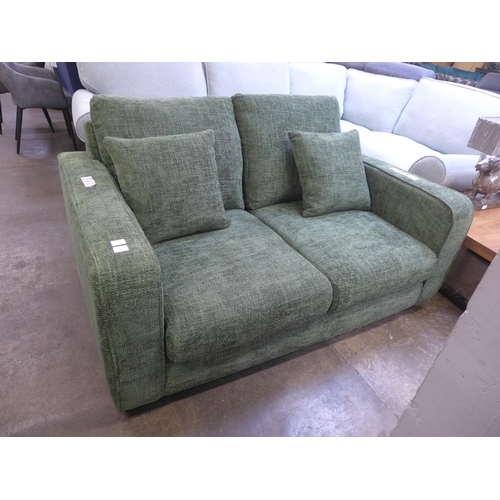 1312 - A Shada Hopsack green upholstered two seater sofa RRP £849