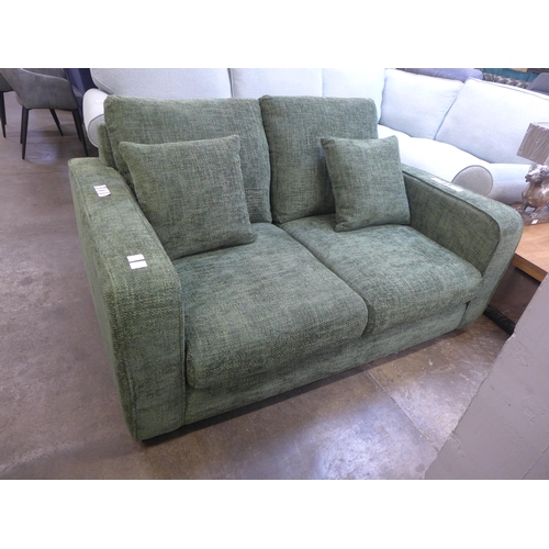 1316 - A Shada Hopsack green upholstered two seater sofa RRP £849