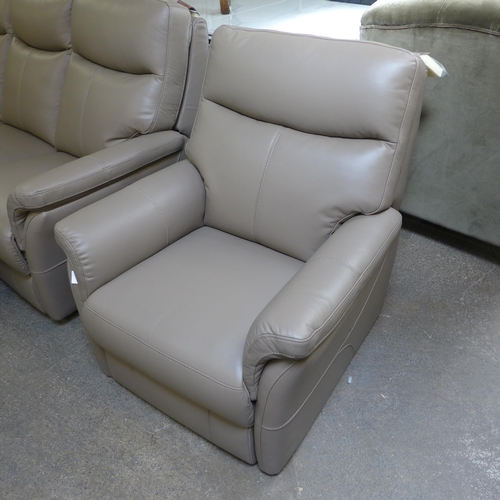 1363 - A Verona 'latte' leather armchair - RRP £979 * this lot is subject to VAT