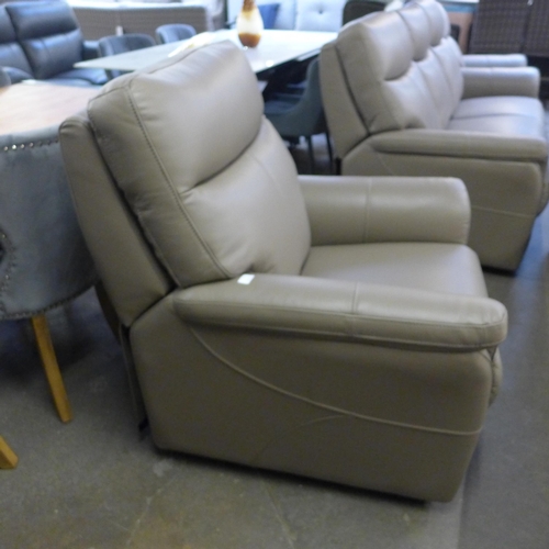 1364 - A Verona 'latte' leather armchair - RRP £979 * this lot is subject to VAT