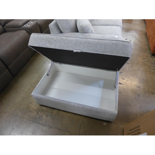 1401 - A Shada Hopsack silver three seater sofa and ottoman footstool RRP £1398