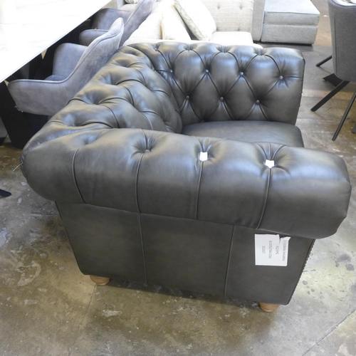 1432 - Allington Grey Leather Chair, original RRP £958.33 + VAT (4191-36) * This lot is subject to VAT