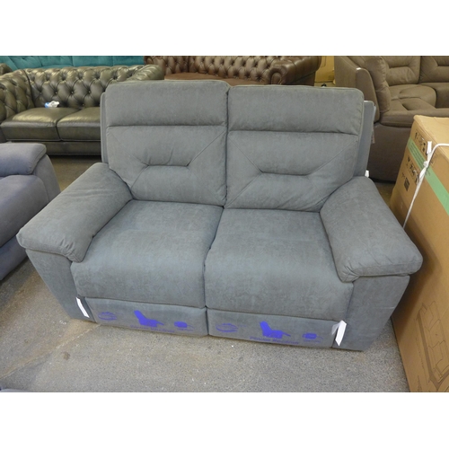 1465 - Justin Grey Two Seater Power Recline sofa (KM.012), original RRP £916.66 + VAT (4190-66) * This lot ... 