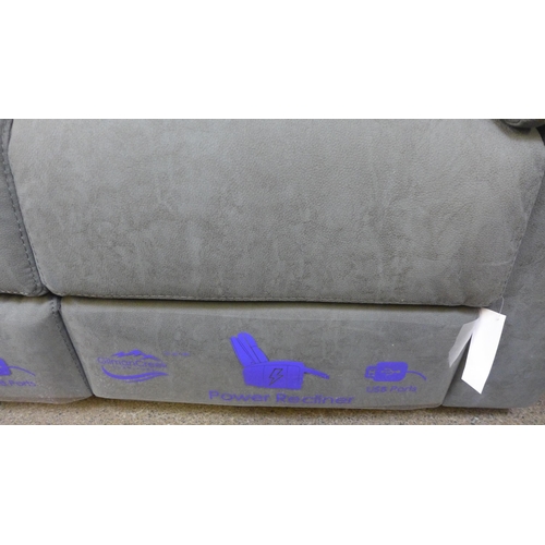 1465 - Justin Grey Two Seater Power Recline sofa (KM.012), original RRP £916.66 + VAT (4190-66) * This lot ... 