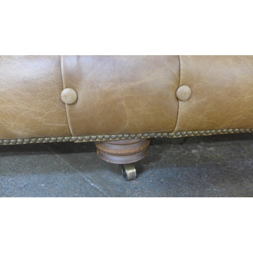 1301 - A Judge Grande tan vintage leather four seater sofa , RRP £3445* this lot is subject to VAT