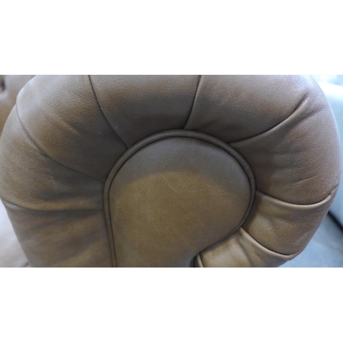 1305 - An Alfie tan vintage leather two and a half seater sofa, RRP £2585 * this lot is subject to VAT
