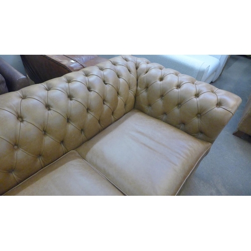 1305 - An Alfie tan vintage leather two and a half seater sofa, RRP £2585 * this lot is subject to VAT