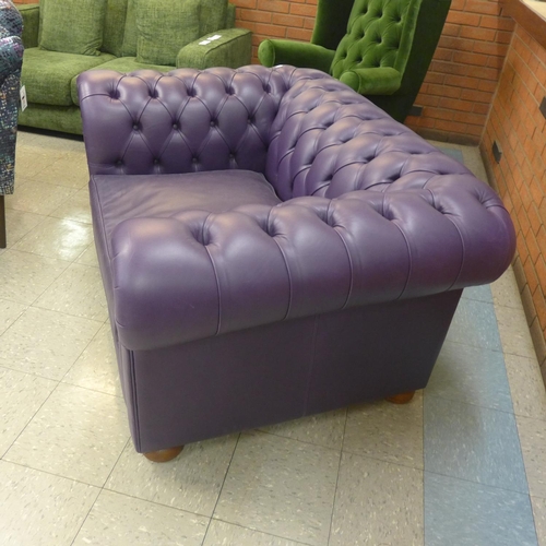 1310 - An Alfie Indigo leather upholstered Chesterfield style love seat , RRP £2400* this lot is subject to... 
