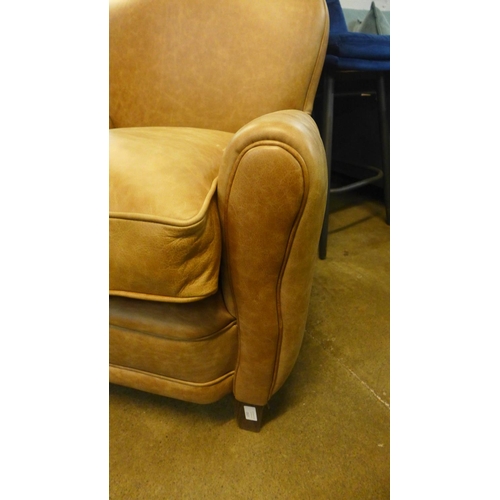 1350 - A Poppy, vintage tan leather club chair , RRP £1215 * this lot is subject to VAT