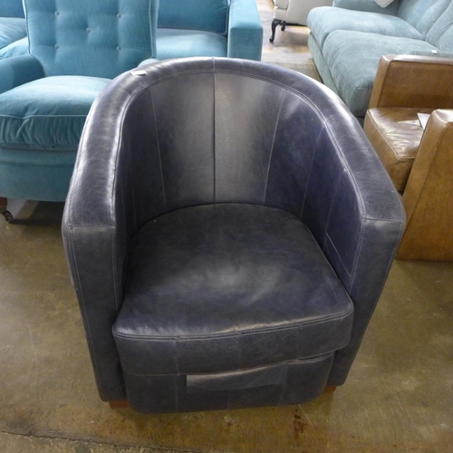 1392 - An Old English Ocean leather upholstered petite club chair, RRP £860 * this lot is subject to VAT