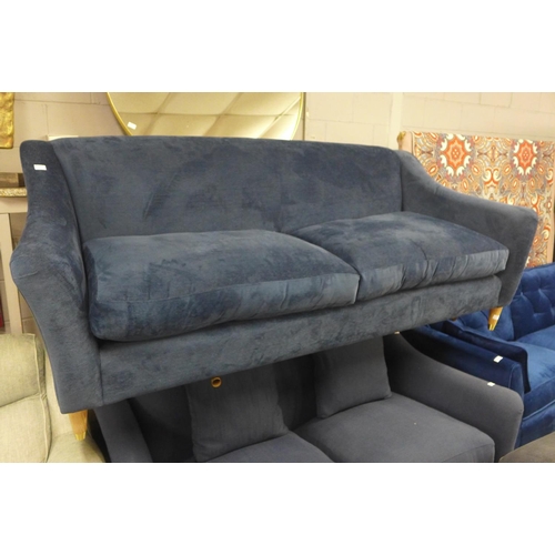 1418 - A John Lewis Grand four seater sofa in blue