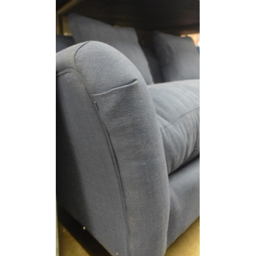 1419 - A John Lewis blue upholstered two seater sofa