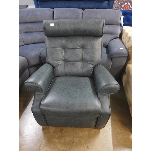 1426 - A Parker Knoll Norton leather upholstered power reclining armchair - repaired back panel