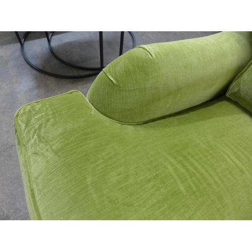 1454 - A Howard willow vintage velvet two seater sofa , RRP £2080 * this lot is subject to VAT