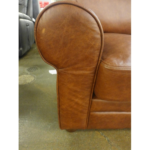 1471 - A Dixie Hobnail Mocca leather two and a half seater sofa , RRP £2055 * this lot is subject to VAT