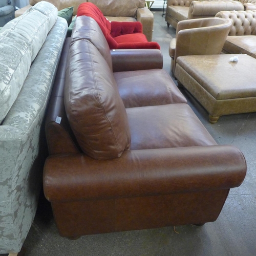 1471 - A Dixie Hobnail Mocca leather two and a half seater sofa , RRP £2055 * this lot is subject to VAT