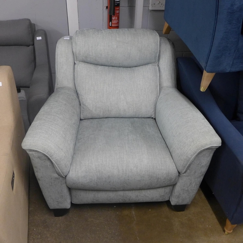 1477 - A Michigan Parker Knoll aluminium upholstered power reclining armchair