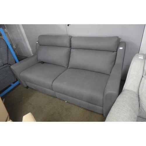 1478 - A John Lewis Elevate three seater power recliner in grey