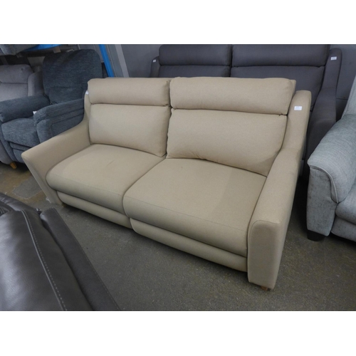 1479 - A John Lewis Elevate three seater power recliner in fawn