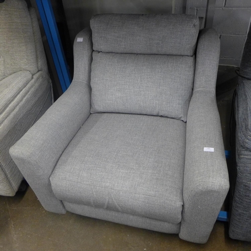 1481 - An Elevate grey upholstered armchair, pull to fabric