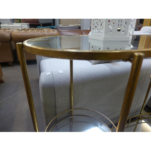 1491 - A gold mirrored bar table