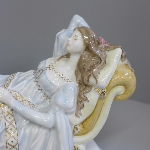 601 - Two Royal Doulton figures, Sleeping Beauty, HN4000 and Pretty Ladies Karen