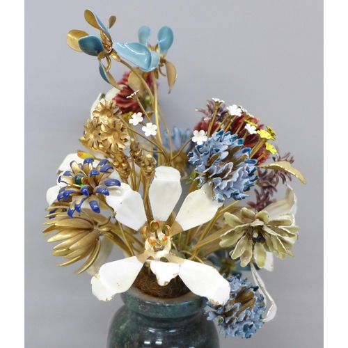 614 - A Franklin Mint flower bouquet vase, designed by Igor Carl Faberge