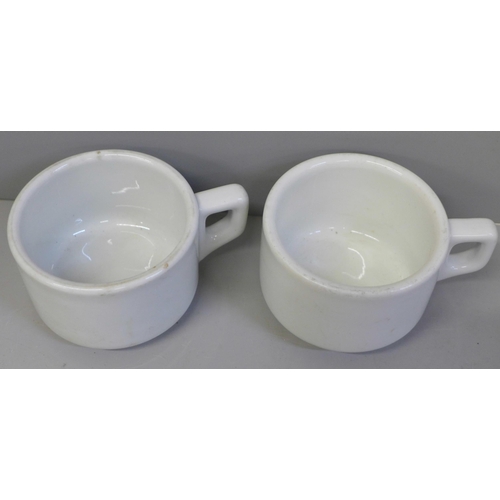 628 - Two WWII German mess hall coffee cups