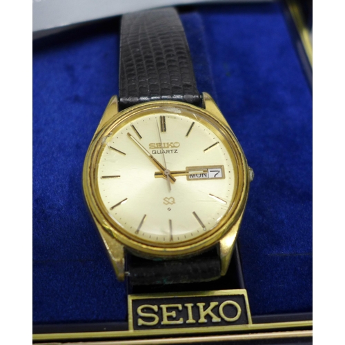 637 - Two wristwatches, Rotary and Seiko, boxed