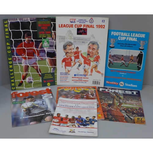 666 - A collection of Nottingham Forest programmes; League Cup Final v Wolves 1980, European Cup Semi-Fina... 