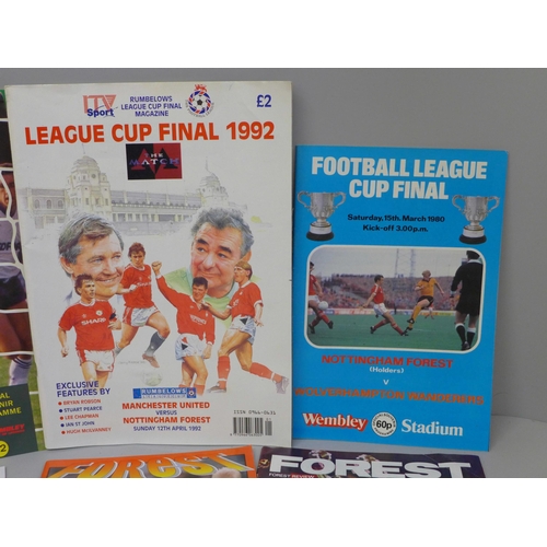 666 - A collection of Nottingham Forest programmes; League Cup Final v Wolves 1980, European Cup Semi-Fina... 