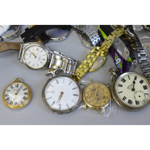 676 - A collection of wristwatches and pocket watches