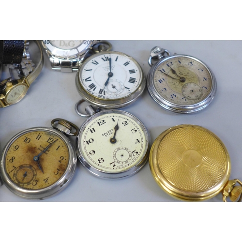 676 - A collection of wristwatches and pocket watches