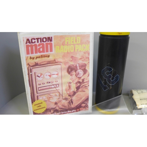 684 - A box of Action Man accessories