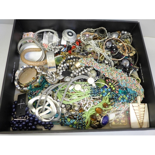 689 - Costume jewellery including Christian Dior lip gloss bracelet, Napier and Sarah Covington