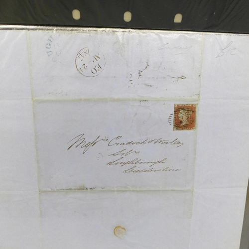 690 - Stamps; file of GB penny reds (imperforate and perforated) loose and on covers