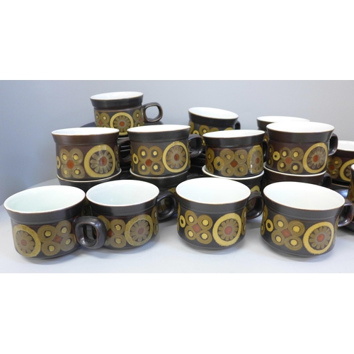 697 - Twenty Denby Arabesque cups and saucers **PLEASE NOTE THIS LOT IS NOT ELIGIBLE FOR POSTING AND PACKI... 