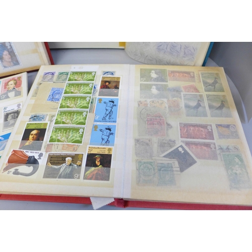 707 - A collection of stamps, GM Mint stamps, 1950s onwards, used on envelopes, some loose and in albums